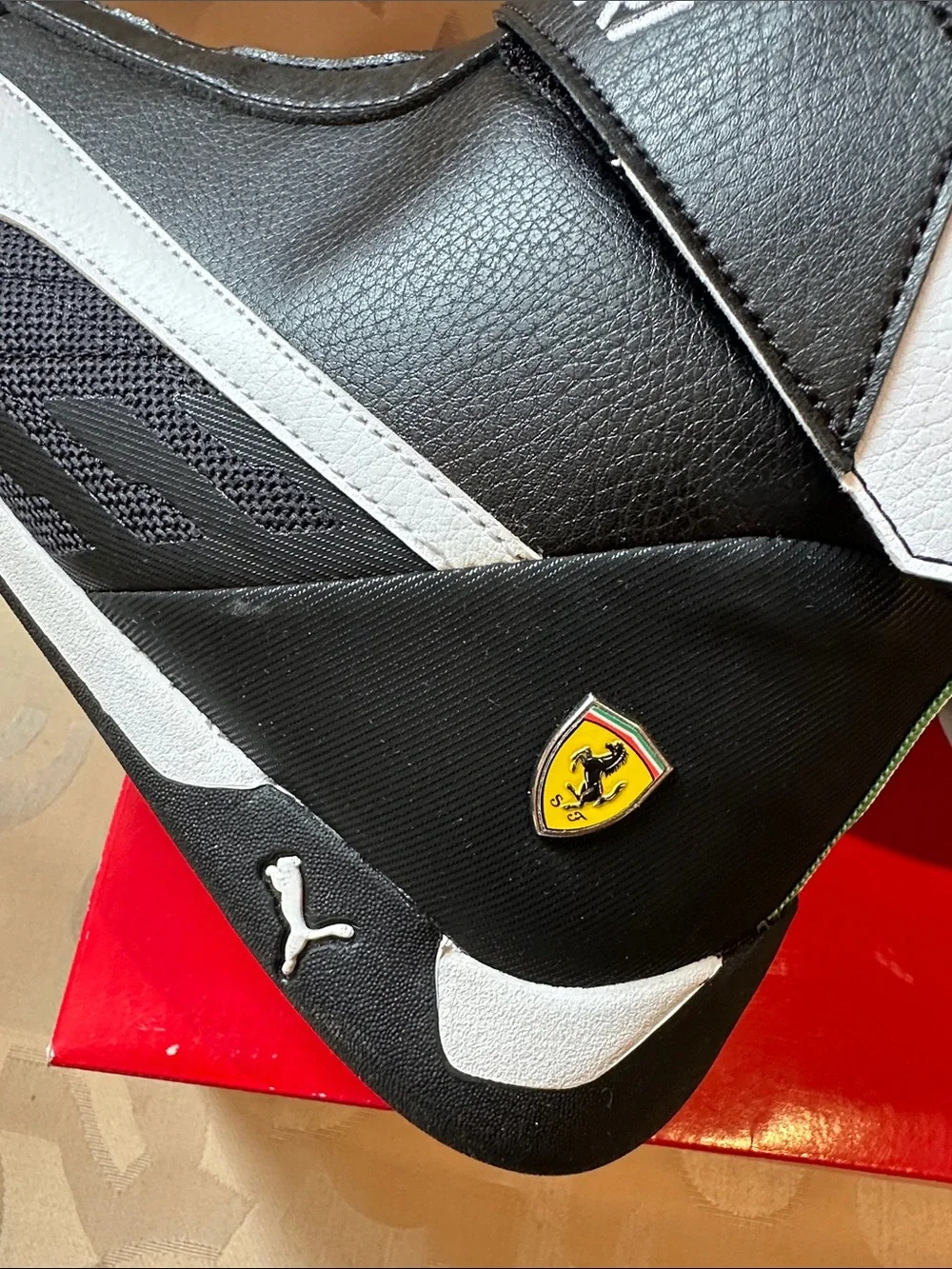 Puma Black White Scuderia Ferrari High-Top Racing Sneakers- Brand New in Box
